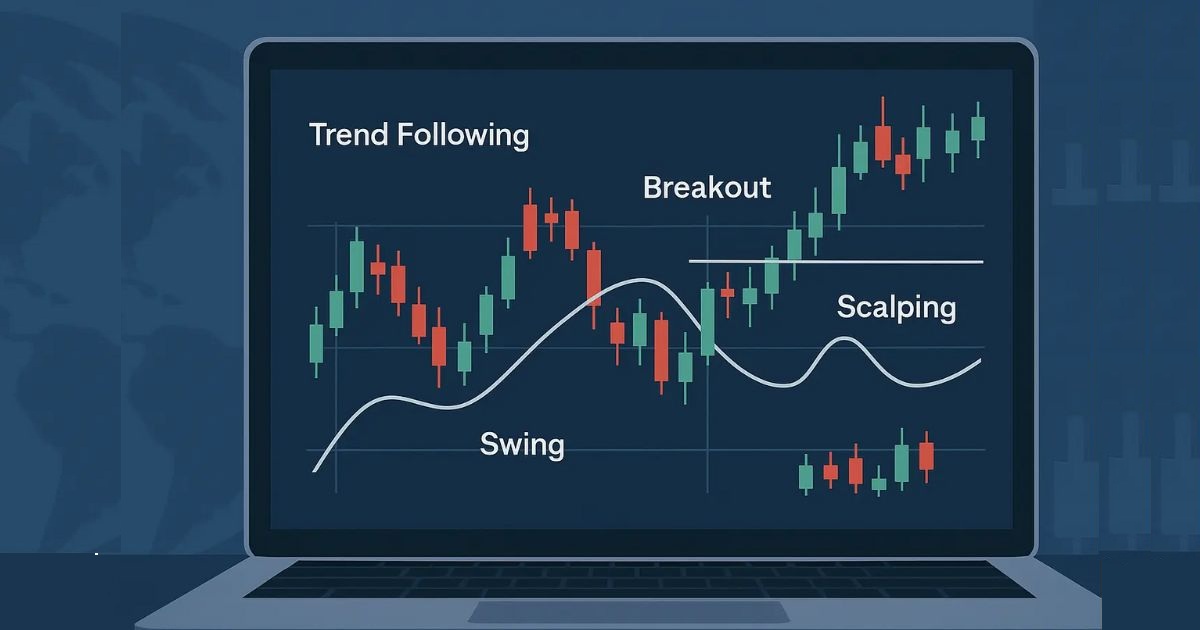 Forex Trading Strategies 2025 — Trader analyzing currency charts on a laptop