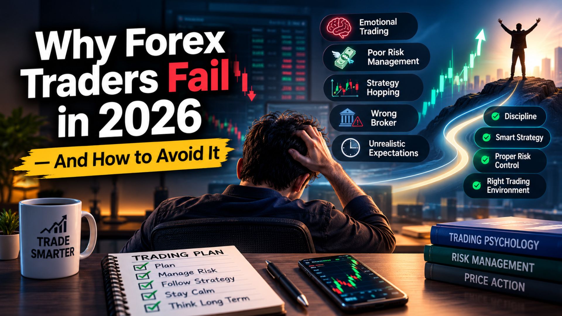 Why Forex traders fail in 2026 due to emotional trading, poor risk management, and lack of strategy