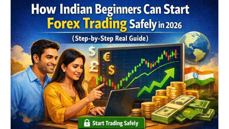 Indian beginners learning how to start forex trading safely in 2026 using chart analysis