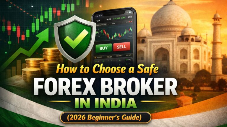 Safe forex broker in India guide for beginners showing trading chart and mobile platform